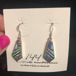 Handmade Native American earrings Navajo Cathy Webster